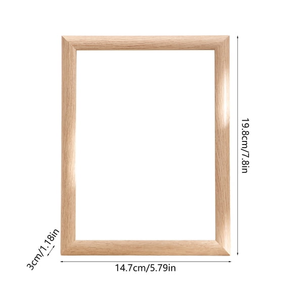 Lightweight Natural Beige Wood Picture Frame, 7.8"x5.79" Dual-Purpose Photo Frame, Tabletop & Wall Mount Decorative Display for Home, Office & Family Photos