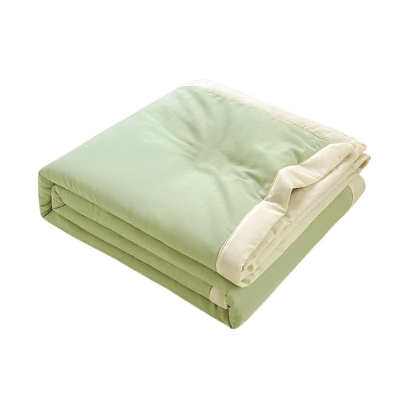 Lightweight Natural Fiber Summer Quilt – Breathable, Cooling, Washable, Hypoallergenic, Gentle Texture, Stylish Solid Design for Comfortable Rest