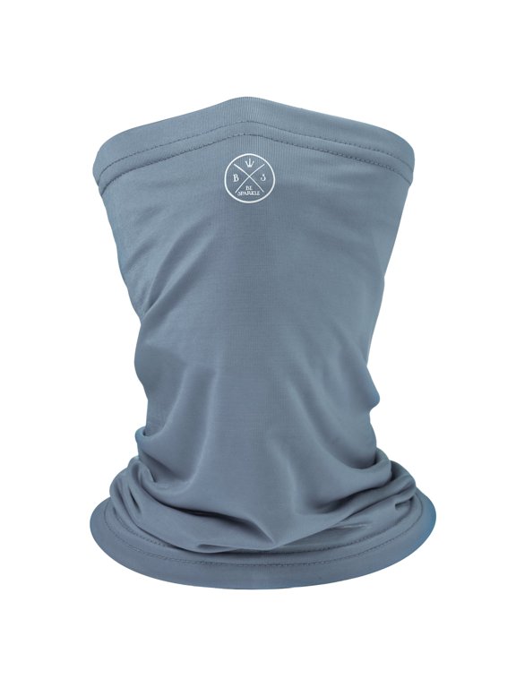 Lightweight Neck Gaiter Face Mask for Men and Women - Sun Protection, Dust Scarf, Workout Mask - One Size Fits All - Gray