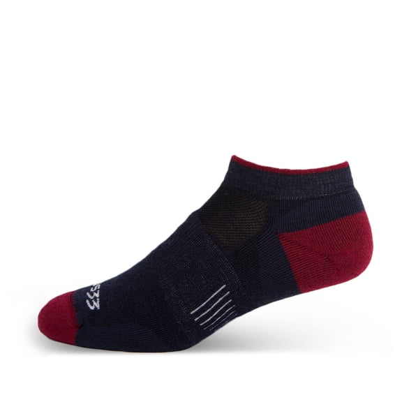 USA Made - No Show Socks - All Season Lightweight - Running Socks - Merino Wool - Mountain Heritage - Patriot - Medium