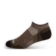 thumbnail image 1 of USA Made - No Show Socks - All Season Lightweight - Running Socks - Merino Wool - Mountain Heritage - Coffee - Medium, 1 of 3
