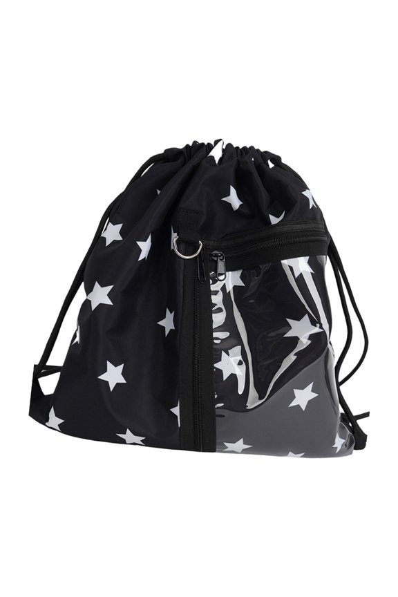 Lightweight Nylon Anime Themed Drawstring Backpack, Large Daypack for Commuting Daily Use