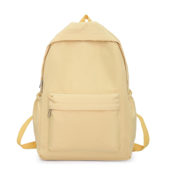 Lightweight Nylon Backpack, Large Capacity Yellow Travel Rucksack for Women Men, Water Resistant Casual Daypack with Laptop Sleeve for College Work Commute Weekend Trips