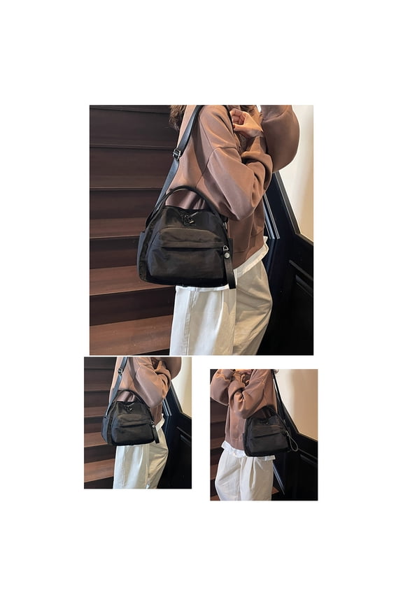 Lightweight Nylon Crossbody Handbag, Women Fashion Travel Purse, Multi Pocket Organized Zipper Bag for Daily Commute Work Casual Outing