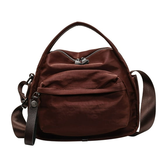 Lightweight Nylon Handbag, Adjustable Crossbody Purse, Spacious Multi-Compartment Travel Bag, Washable Durable Everyday Shoulder Bag for Women