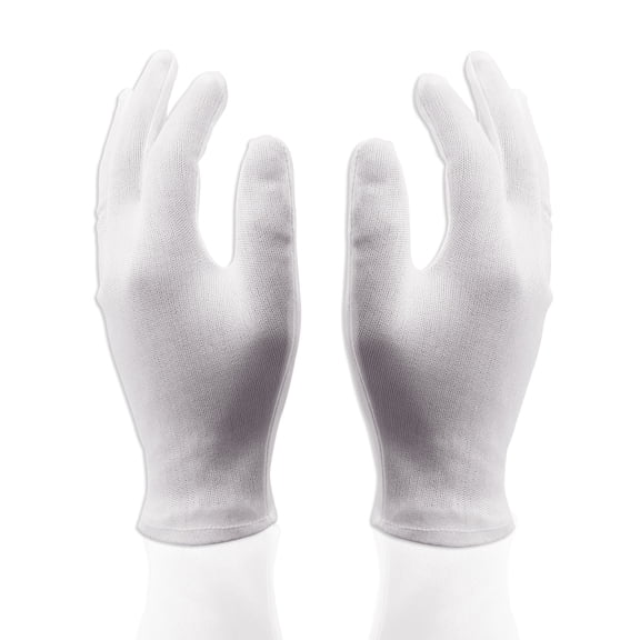 Lightweight Nylon Protective Glove Film Handling Glove Working Glove - 8 pairs/set (White)