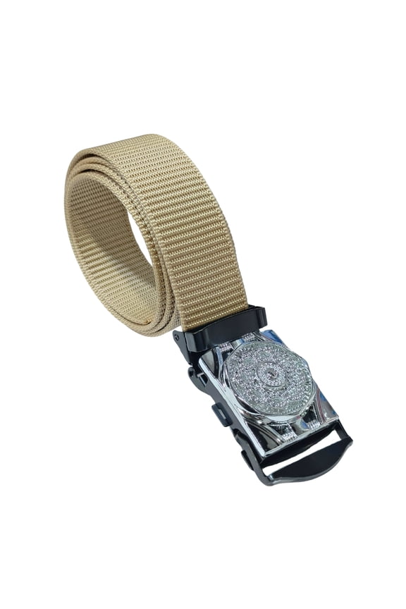 Lightweight Nylon Strap Belt with Secure Silver Buckle | Durable, Smooth-Fit and Adjustable Belt for Work, Outdoors and Daily Activities