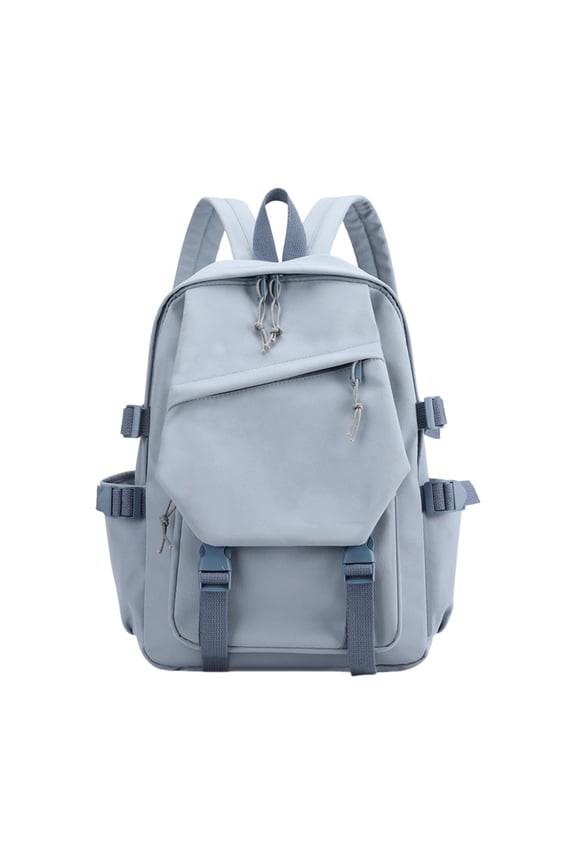 Lightweight Nylon Travel Backpack for Men Women Water Resistant Multi Pocket Commuter Bag Organizer Rucksack 14 Inch Laptop Compatible Daily Use Blue 1 Pack