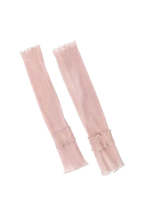 Lightweight Outdoor Arm Sleeves With Ruffled Design Sun Ray Blocking For Sports And Travel Cycling Running