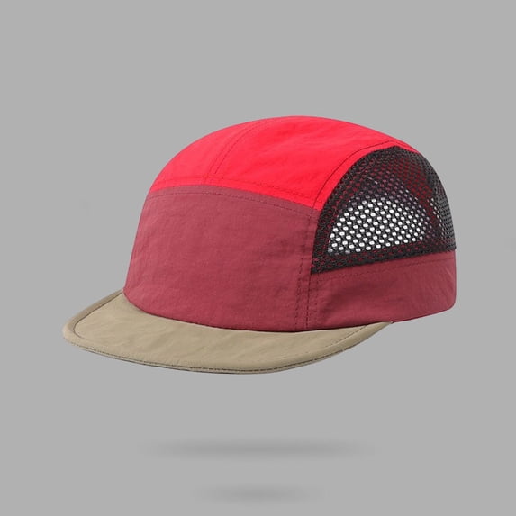 Lightweight Outdoor Baseball Cap Breathable Hiking Sun Hat For Leisure Sports Activities, Wine