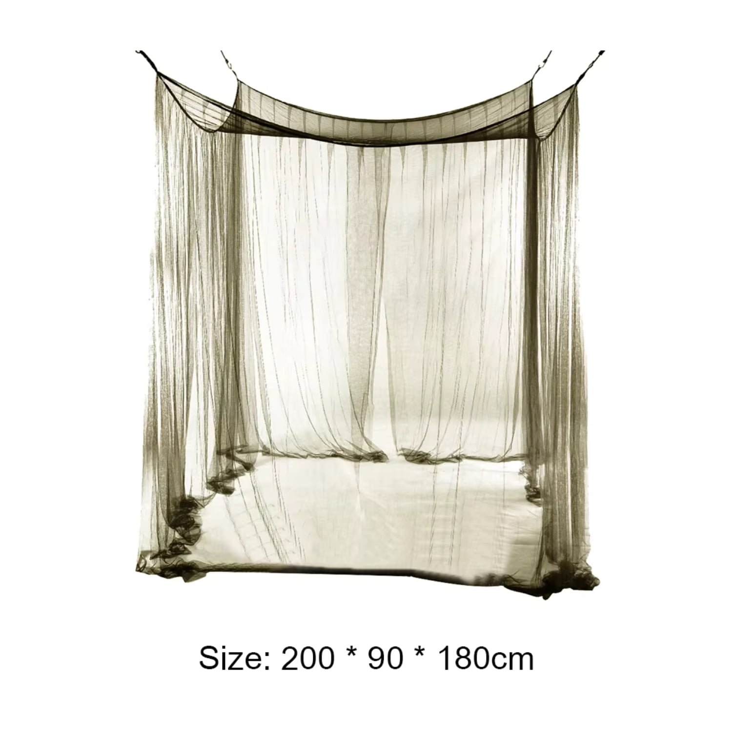 Outdoor Park Leisure Hammock Wild Camping Thickened Hammock With Mosquito Nets(Black Gray)