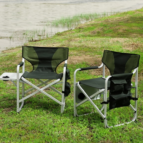 Lightweight Outdoor Chair With Side Table And Storage - , -rust Folding & Marvelous For Enjoyment