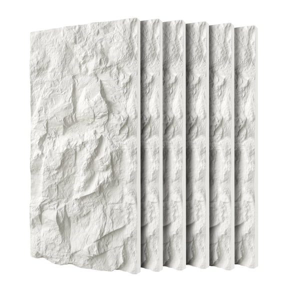 Lightweight PU Faux Stone Wall Panels, 3D Natural Rock Texture Wall Cladding, Moisture Resistant Easy Paste Interior Wall Decor Boards