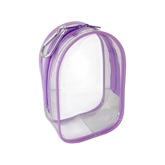 Lightweight PVC Doll Carrying Case Transparent Display Window Sealed Zipper Collectible Doll Case For Collectibles