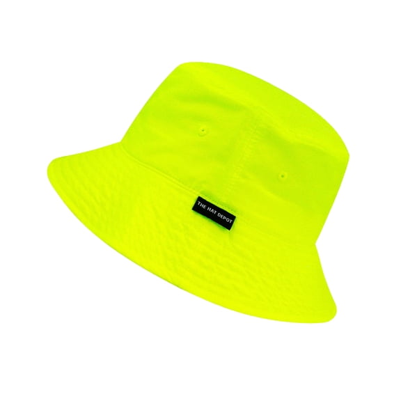 Lightweight Packable Bucket Sun Hat – Quick Dry Nylon Polyester Hat for Men & Women, UV Protection, Outdoor Hiking, Camping, Beach(S/M - Neon Lime)