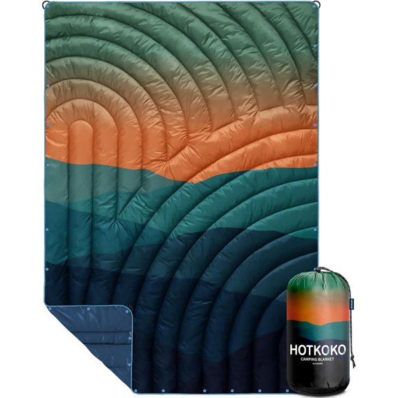 Lightweight Packable Camping Blanket 52x75 Inches Dawn