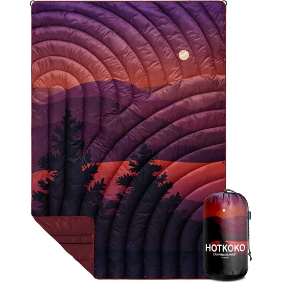 Lightweight Packable Camping Blanket 52x75 Inches Night Color