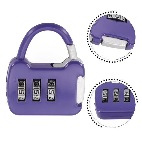 Lightweight Padlock Compact Cabinet Trolley Case Purple Red Zinc Alloy Blue Combination Lock Light Green Practical
