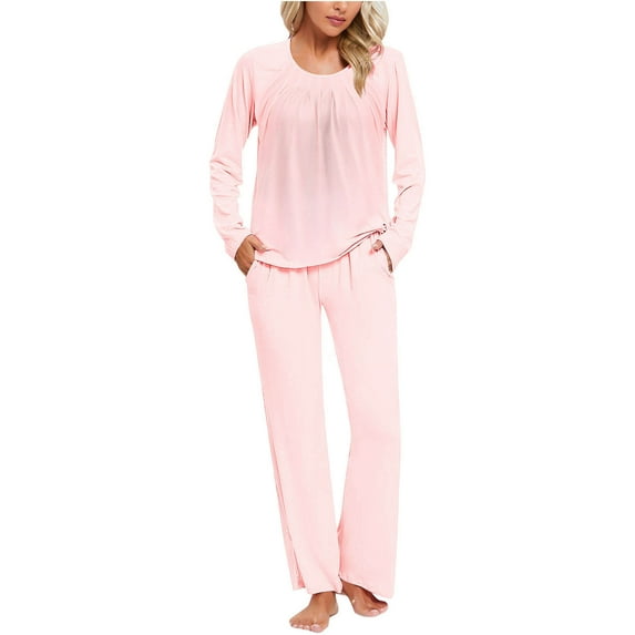 Lightweight Pajamas for Women Womens Pajama Sets Comfortable Pajamas for Women Ladies' Gradient Printed Casual Top Pants Pajama Set