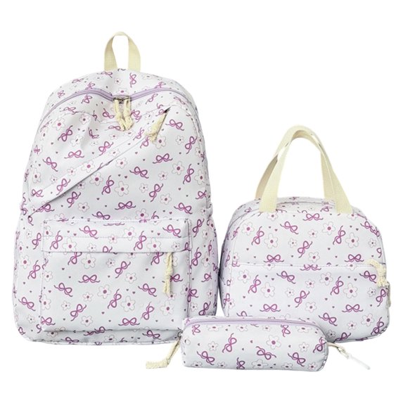 Lightweight Patterned Student Backpack With Large Capacity And Convenient Zipper for Everyday Use