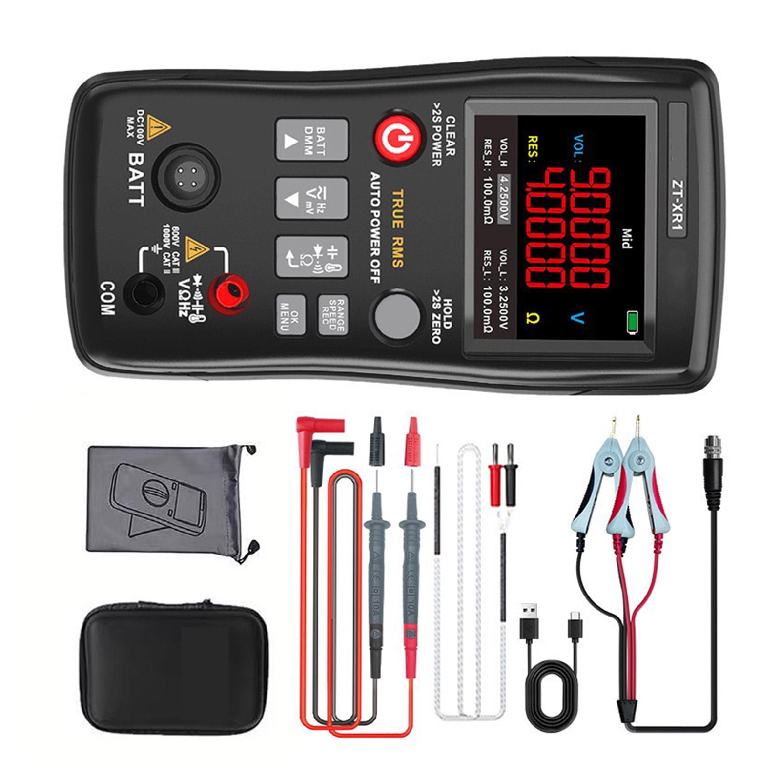 Lightweight Permanent 4.5Digit Display Multimeter Tester Meter For ...