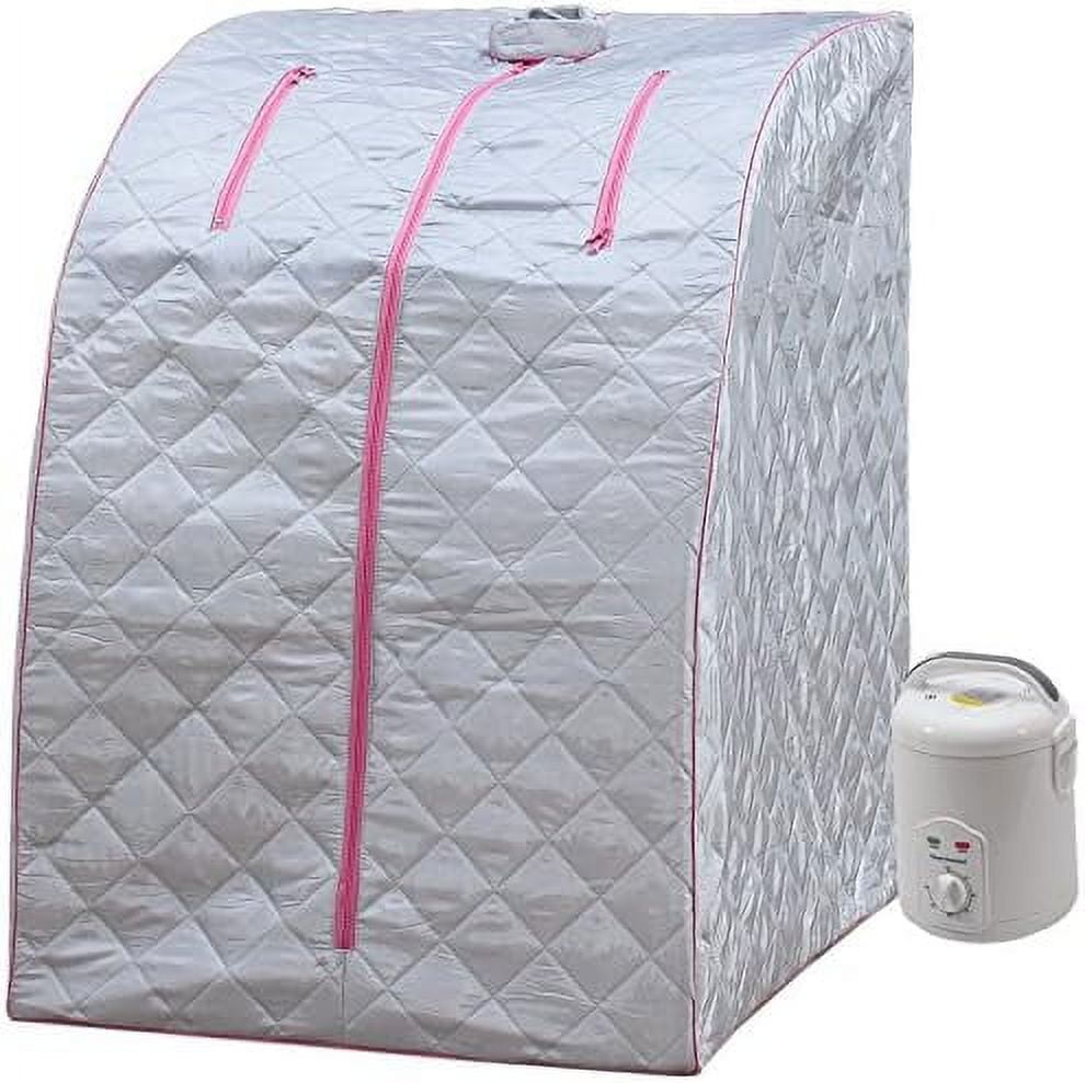 Lightweight Personal Steam Sauna by Durasage for Relaxation at Home, 60 Min Timer - Pink$$Garden & Patio