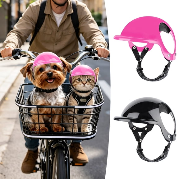 Lightweight Pet Protective Breathable Foam Padded Headgear Adjustable Ear Cutout Safety Head Cover for Extra Small Dog Cat Riding Training Outdoor Walks Black - S