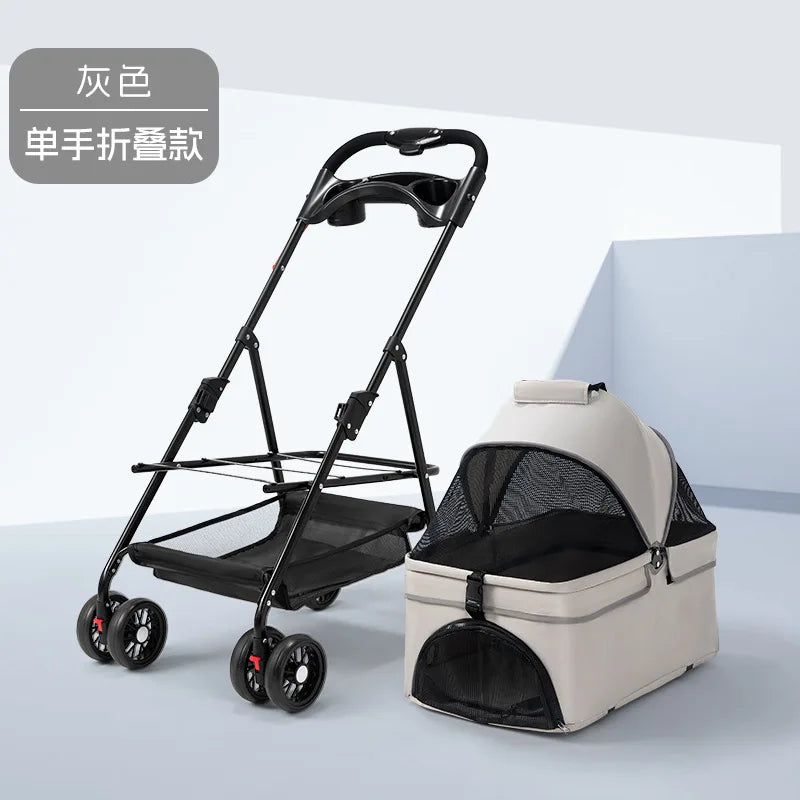 Lightweight Pet Stroller Premium 3in1 Multifunction Dog Stroller