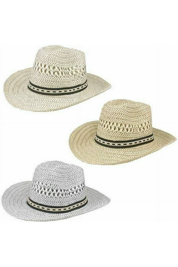 Lightweight Pinch Straw COWBOY HAT Summer Gardening Beach MEN WESTERN WOMEN 055 - New with box/tags