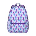 thumbnail image 1 of Lightweight Pineapple Print School Backpack with Fresh Yellow Summer Vibe Compact Travel Bag for Daily Commute Stylish and Aesthetic Small Backpack for Everyday Use, 1 of 6