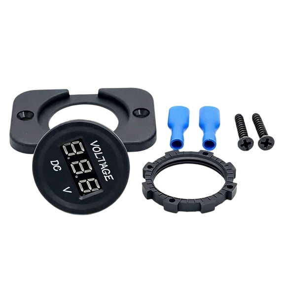 Lightweight Plastic Digital Voltages Display Meter Car Voltmeter For 12V And 24V Vehicle Applications
