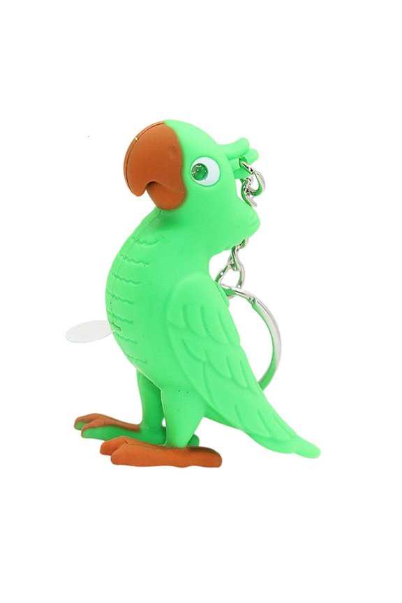 Colorful LED Illuminating Bird Keychain With Voice Feature For Dark Environments