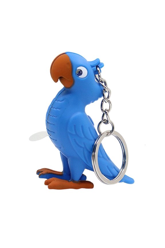 Colorful LED Illuminating Bird Keychain With Voice Feature For Dark Environments