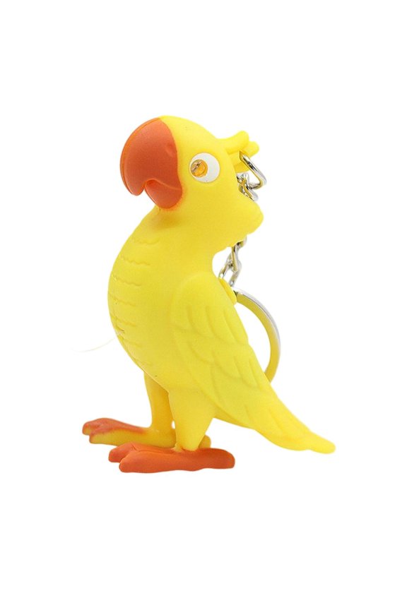 Colorful LED Illuminating Bird Keychain With Voice Feature For Dark Environments