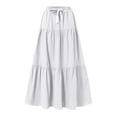 thumbnail image 1 of Lightweight Pleated Maxi Skirt with High Waist and Elegant Bows Design Comfortable Waistband Skirt for Women and Girls, 1 of 8
