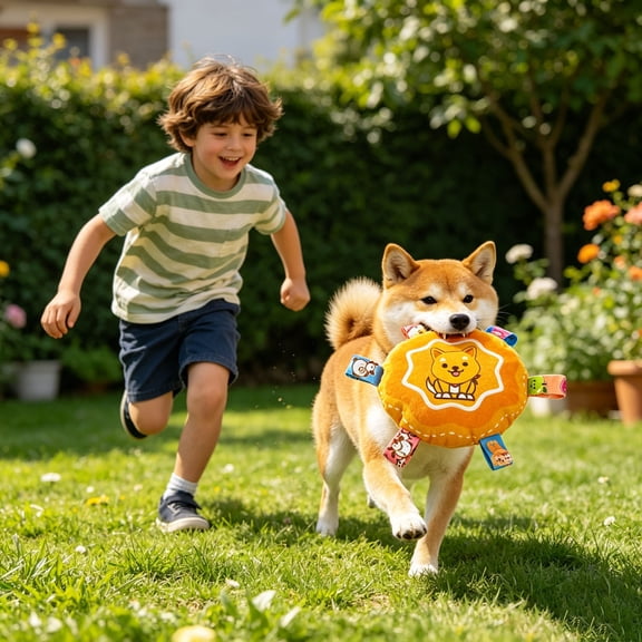 Lightweight Plush Cartoon Pattern Dog Flying Disc Soft Floppy Frisbee Outdoor Backyard Interactive Fetch Training Toy Small Medium Breed Pet Play Accessory
