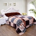 thumbnail image 1 of Lightweight Plush Fleece Super Soft Warm Cozy Throw Sofa Bed Couch Blanket (King Size 79 x 91"Brown Plaid), 1 of 6