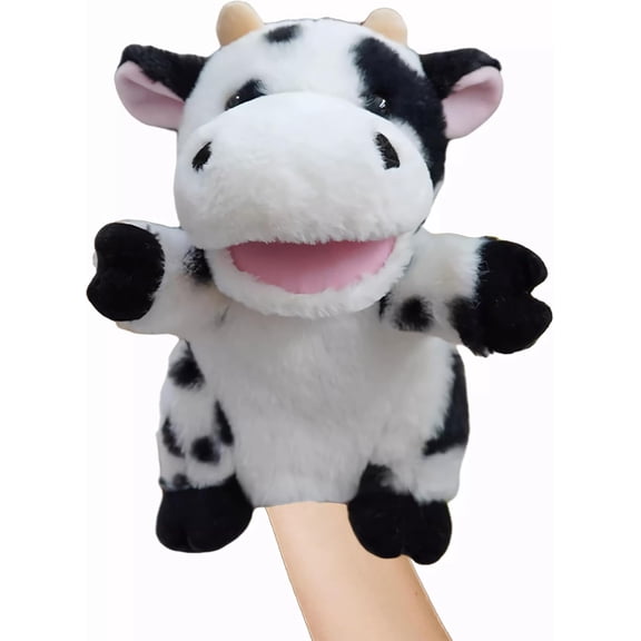 Lightweight Plush Forest Animal Hand Puppet With Functional Moving Mouth, Early Literacy Teaching Toy, Family Story Night Accessory & Kid Gift