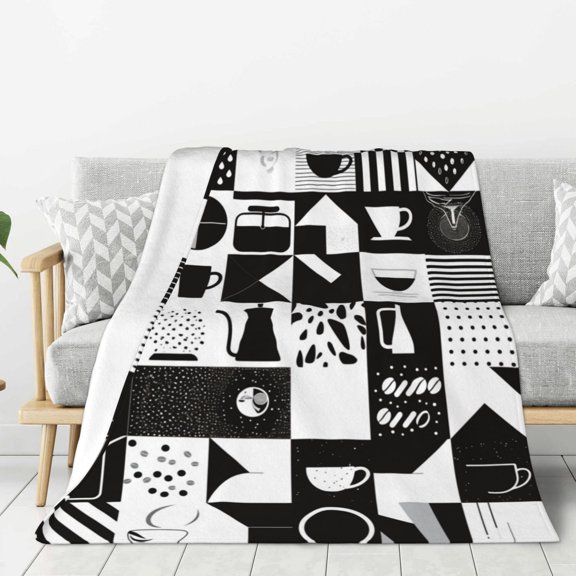 Lightweight Plush Fuzzy Cozy Soft Blankets Drip Coffee Maker Pattern Warm Plush Fluffy For Blanket Teen Girls Women Couch Bed Sofa Chair Men Boys Gift 40"X30"