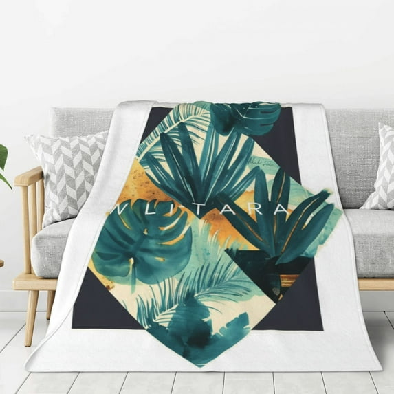 Lightweight Plush Fuzzy Cozy Soft Blankets Plant Geometry Warm Plush Fluffy For Blanket Teen Girls Women Couch Bed Sofa Chair Men Boys Gift 40"X30"