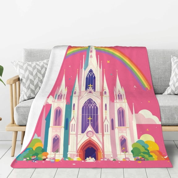 Lightweight Plush Fuzzy Cozy Soft Blankets St. Patrick'S Cathedral Warm Plush Fluffy For Blanket Teen Girls Women Couch Bed Sofa Chair Men Boys Gift 40"X30"