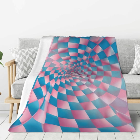 Lightweight Plush Fuzzy Cozy Soft Blankets Twisted Checkerboard Warm Plush Fluffy For Blanket Teen Girls Women Couch Bed Sofa Chair Men Boys Gift 50"X40"