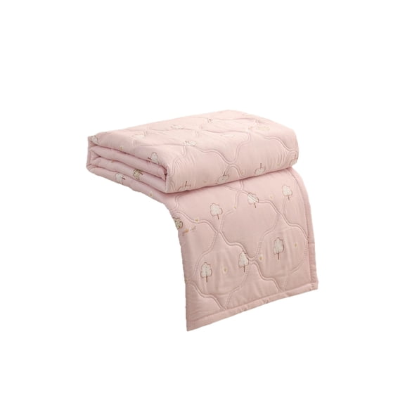 Lightweight Polyester Comforter for All Seasons - Moisture Wicking, Ultra Soft, Breathable, Lightweight Cool Comforter, 59x39 Inch (Pink)