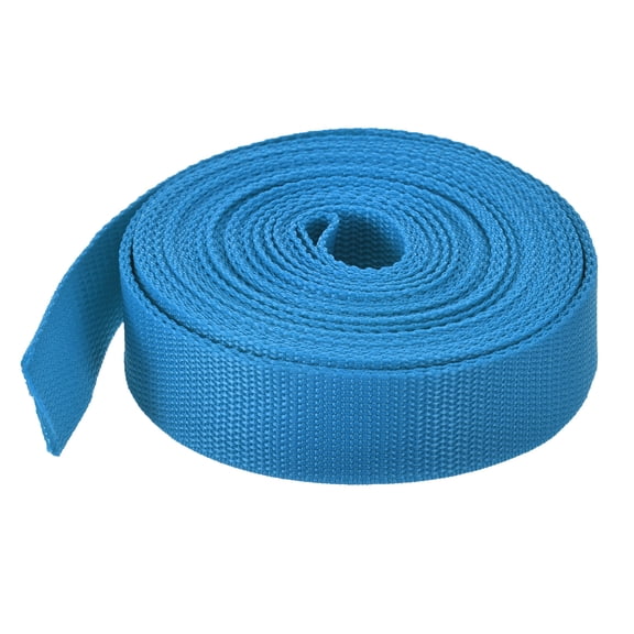 Lightweight Polypropylene Webbing Strap 0.8" 10 Yard Backpack Aquamarine Blue for Luggage Cargo Straps