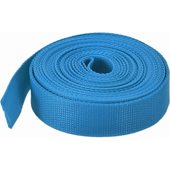 Lightweight Polypropylene Webbing Strap 0.8" 10 Yard Backpack Strapping Band Aquamarine Blue for Outdoor Luggage Cargo Straps 0.8 inch