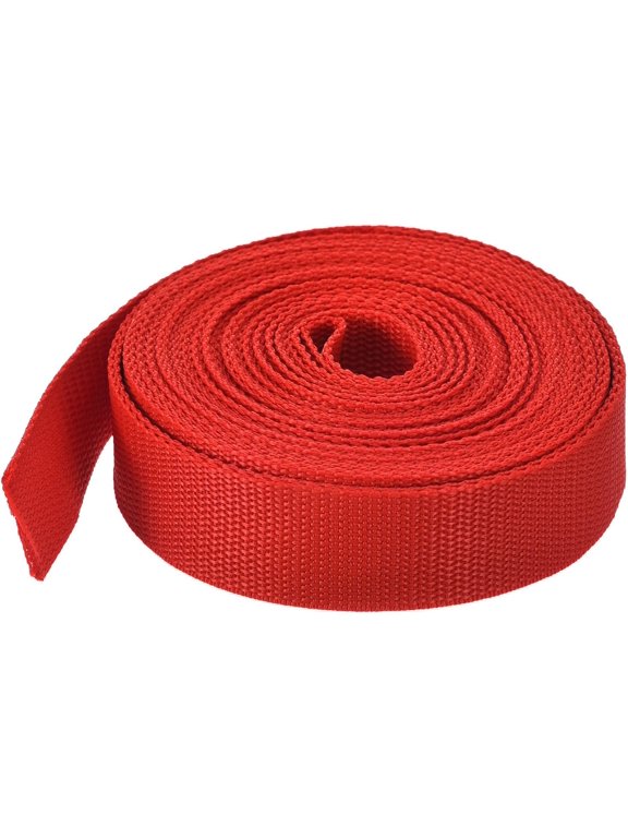 Lightweight Polypropylene Webbing Strap 0.8" 10 Yard Backpack Strapping Band Red for Outdoor Luggage Cargo Straps 0.8 inch