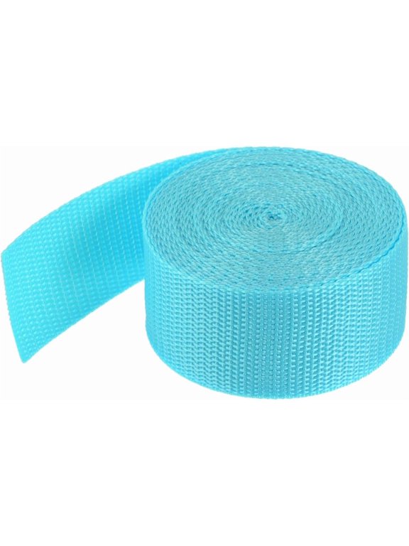 Lightweight Polypropylene Webbing Strap 1 1/2" 5 Yard Backpack Strapping Band Light Blue for Outdoor Luggage Cargo Straps 1/2 inch x yard