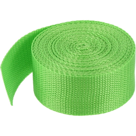 Lightweight Polypropylene Webbing Strap 1 1/2" 5 Yard Backpack Strapping Band Light Green for Outdoor Luggage Cargo Straps 1/2 inch x yard