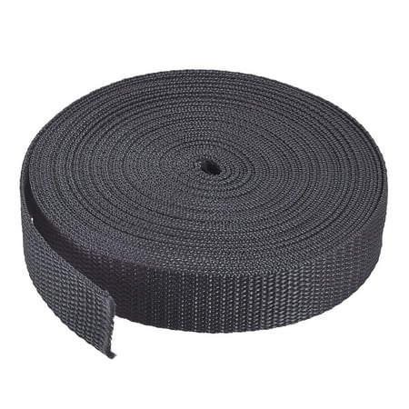 Uxcell Polypropylene Webbing Strap 1" 10 Yards Dark Grey Strapping Band