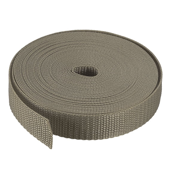Uxcell Polypropylene Webbing Strap 1" 10 Yards Dark Khaki Strapping Band